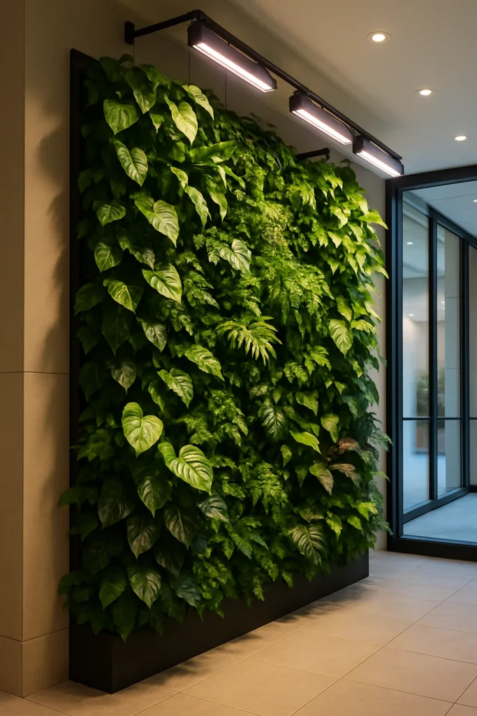 artificial light for living walls
